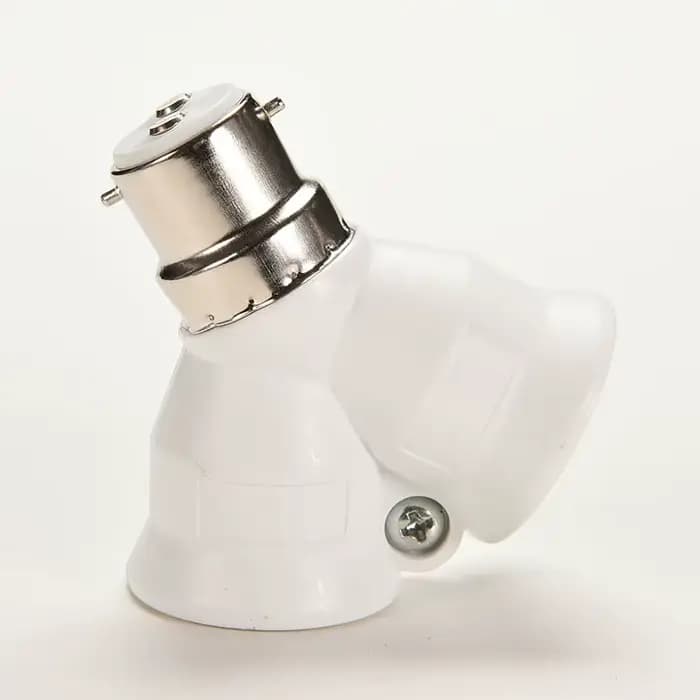 1 pièces B22 à 2x E27 ampoule à baïonnette convertisseur de lampe adaptateur séparateur douille à vi