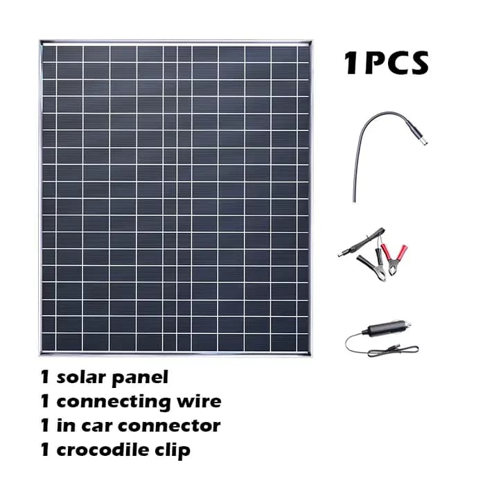 Panneau solaire monocristallin 500W avec cadre en aluminium, chargeur solaire 12V pour camping-car,