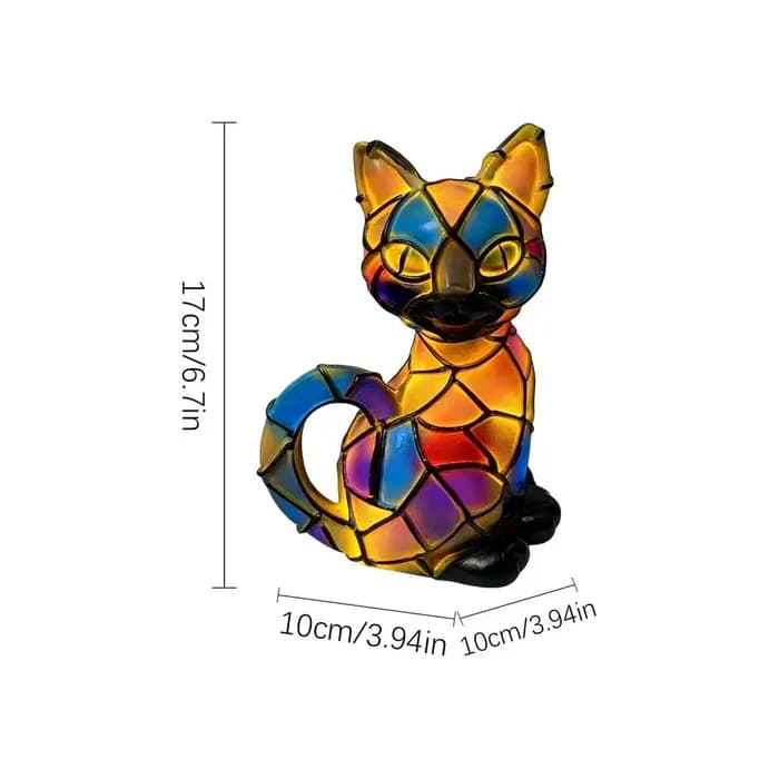 Lampe chat résine teintée chat table veilleuse résine chat décor Vintage veilleuse pour chambre et s