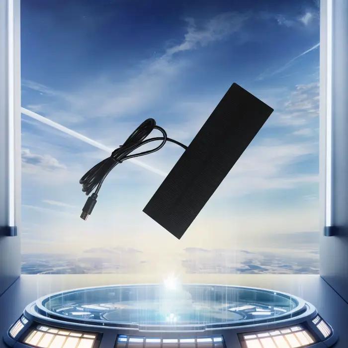 Plaque solaire étanche 1W 5V avec sortie Type-C, système d'alimentation d'urgence léger pour télépho