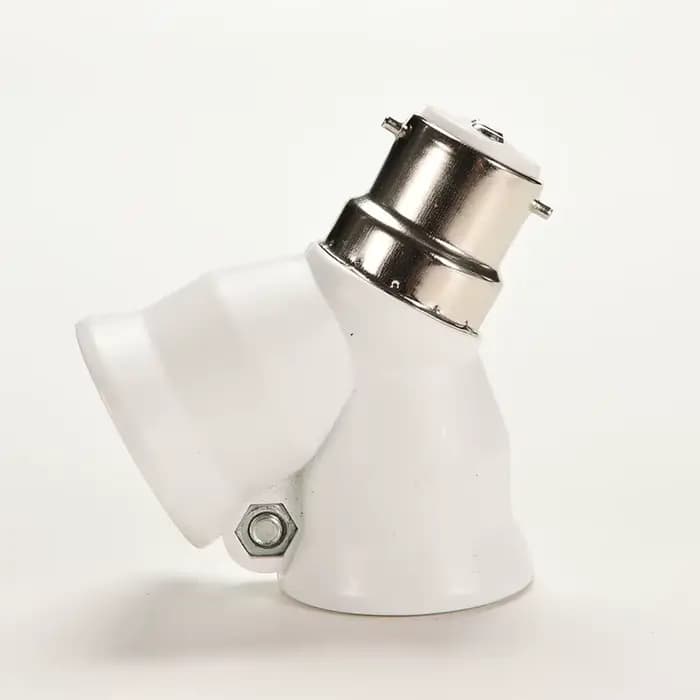 、1YY32 Deel 1 pièces B22 à 2 X E27 baïonnette ampoule lampe convertisseur adaptateur séparateur vis