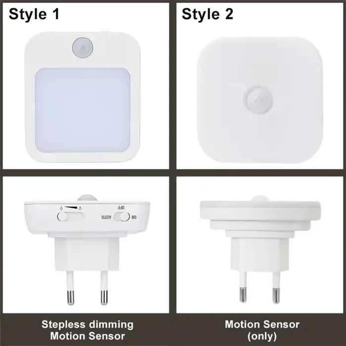 Veilleuse capteur de mouvement avec lumière LED prise ue lampes veilleuse pour enfants lampe de nuit sans fil pour Table de chevet chambre nuit