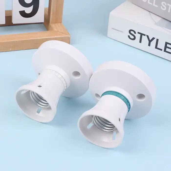 Support de lampe LED E27 haute puissance pour plafonnier, base d'éclairage LED de bureau, douille résistante à la chaleur pour la maison, support de lampe rond