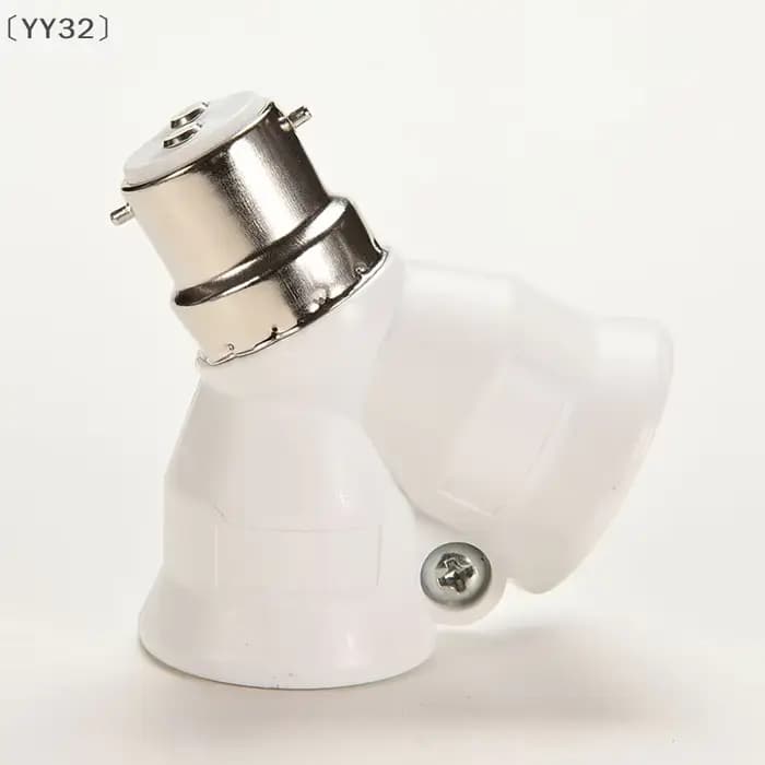 、1YY32 Deel 1 pièces B22 à 2 X E27 baïonnette ampoule lampe convertisseur adaptateur séparateur vis douille