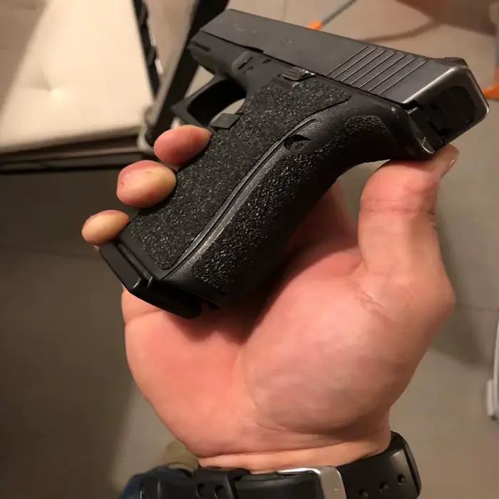 Gant antidérapant en caoutchouc texturé pour Glock G17 G19 G20 G21 G22 G25 26 G27 G33 43 G43X, accessoires pour holster de pistolet