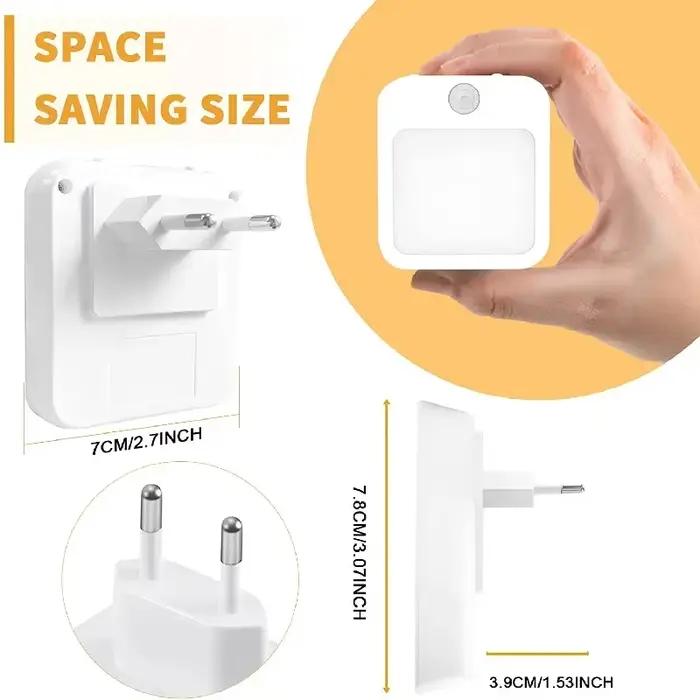 Veilleuse capteur de mouvement avec lumière LED prise ue lampes veilleuse pour enfants lampe de nuit sans fil pour Table de chevet chambre nuit