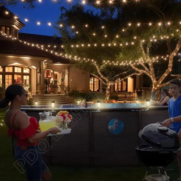 1/2/4/6/8/10 pièces cadre de lumière de piscine solaire au sol pour piscine extérieure clôture de piscine accessoires décoratifs LED étanche