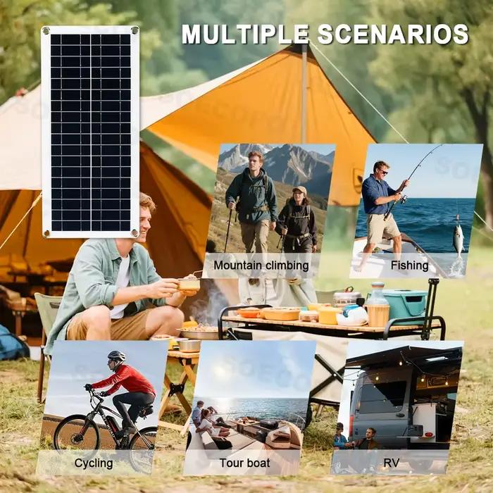 Kit Système Solaire SOECOPO 7000W Double Tension avec Onduleur 12V vers 110V/220V