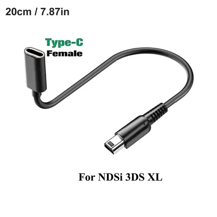 Pour NDSI 3DS 2DS XL/LL nouveau 3DSXL/3DSLL 2dsxl 2dsll ligne d'alimentation USB C câble de chargeur fil Type C