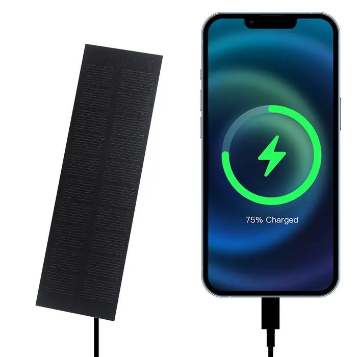 Plaque solaire étanche 1W 5V avec sortie Type-C