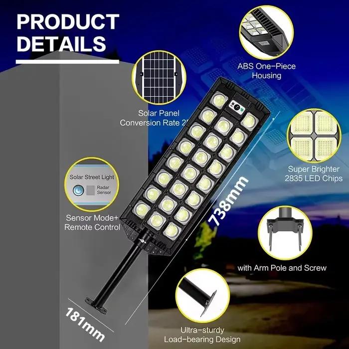 980000000LM LED la plus puissante lumière solaire Soalr lampe 20000W capteur de mouvement