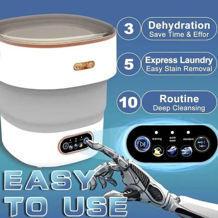 Petit sèche-linge portable avec essorage, lave-linge pliable, machine à laver, chaussettes de voyage, sous-vêtements, culottes, appartement, 15l