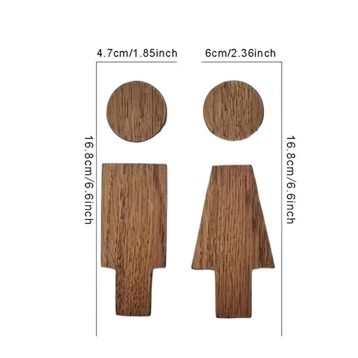HODecoration-Panneau de toilette en bois massif pour hommes et femmes, Premium HOSign, Home
