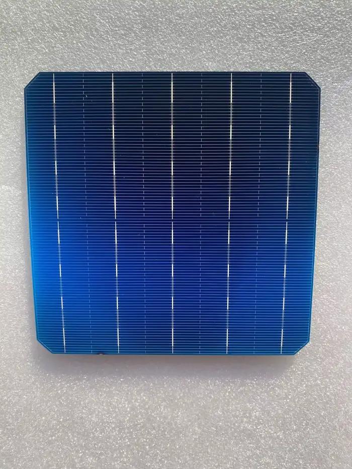 100 pièces 5.35W 0.5V 21.8% efficacité Grade A 156*156MM cellule solaire en silicium monocristallin photovoltaïque 6x6