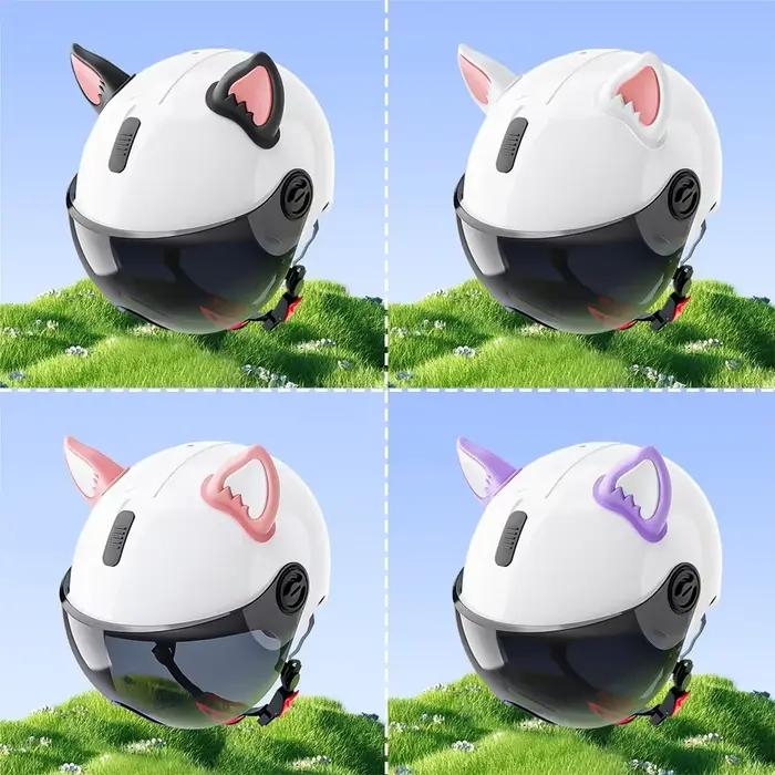 Accessoire de casque pour adultes, décoration d'oreille de casque, oreille de chat, accessoires décoratifs pour Scooter, vélo, moto