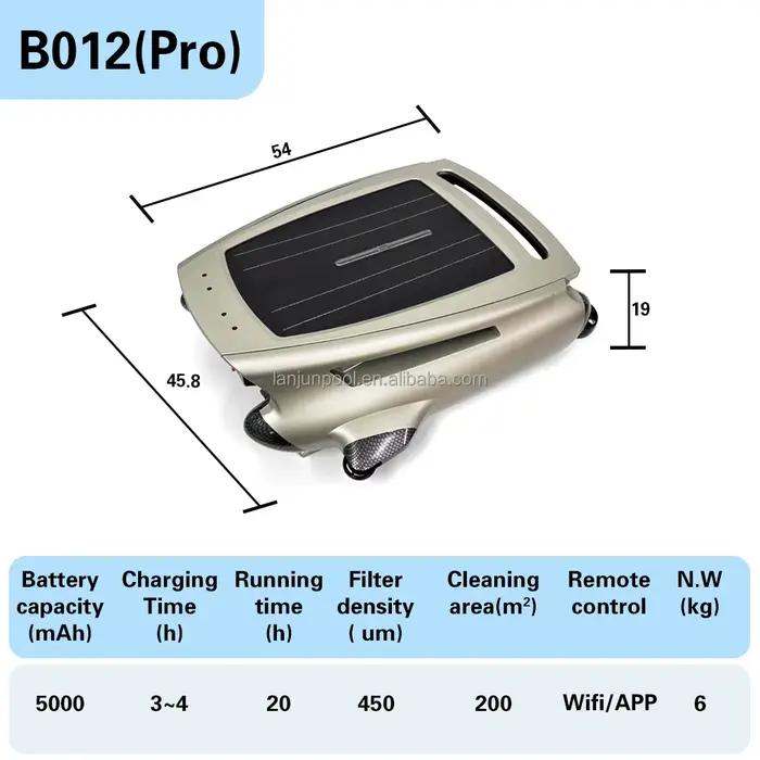 Nettoyeur de piscine robotisé intelligent à énergie solaire avec fonction de charge automatique