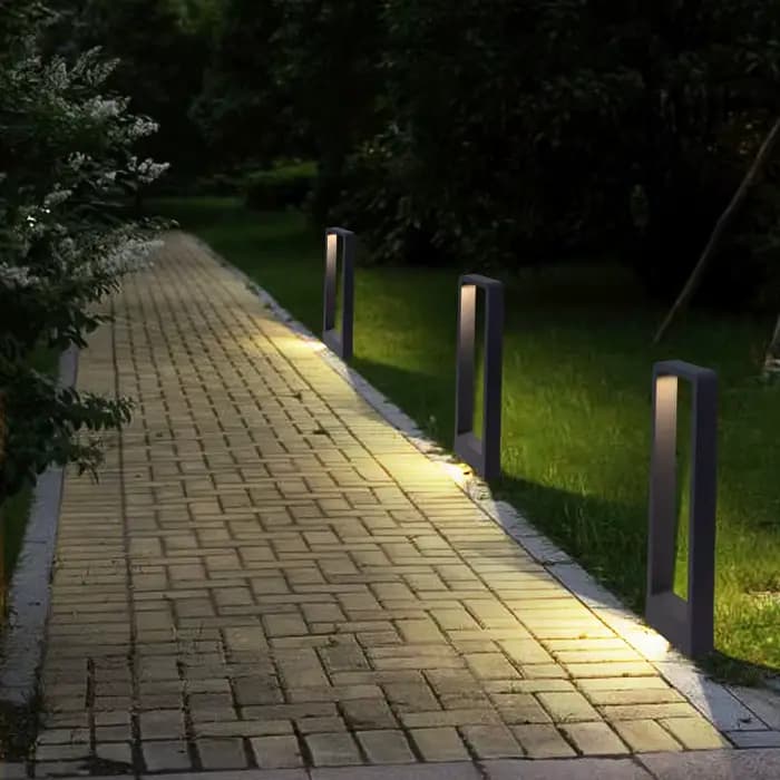 Lampe LED imperméable conforme à la norme IP65, pilier en aluminium, éclairage d'extérieur, luminaire de paysage, idéal pour une pelouse, une villa ou une cour, 7W