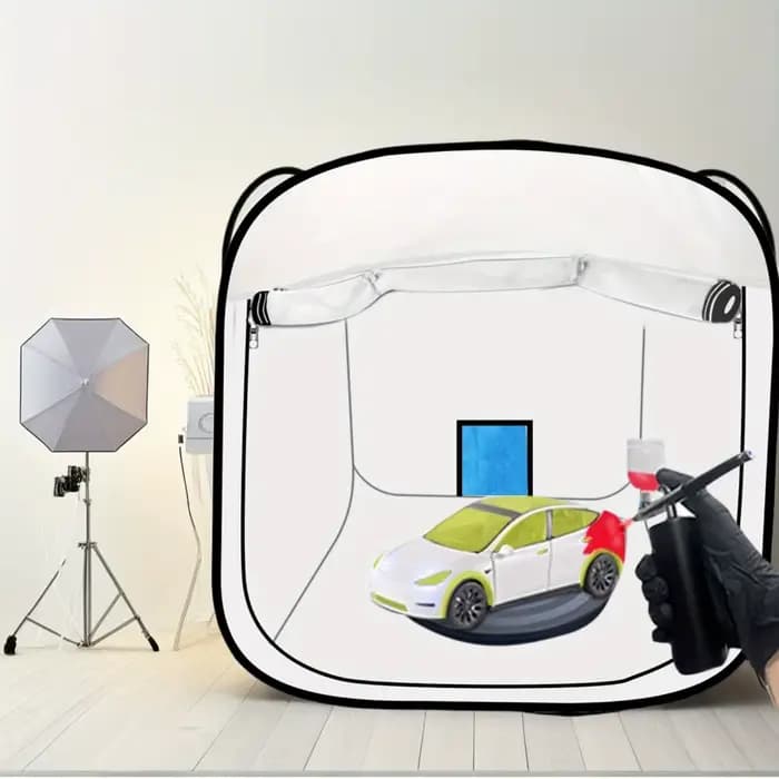 Cabine de peinture Portable avec plancher intégré, station de peinture pour meubles pliables, établi d'outil de peinture pour passionnés de bricolage