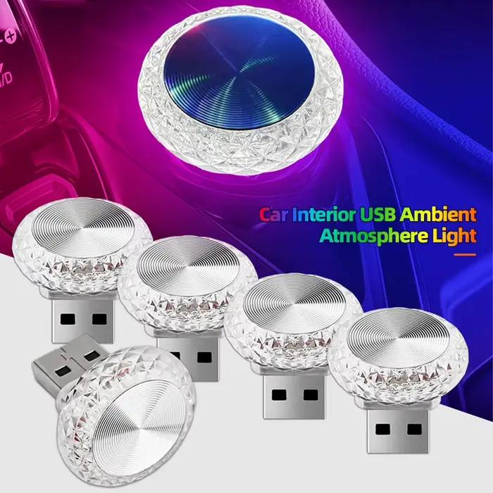 Lumières LED ambiantes pour intérieur de voiture, lampe de lecture automatique, lumières LED décoratives, lumières de signalisation, USB, décorations d'escales ambiantes