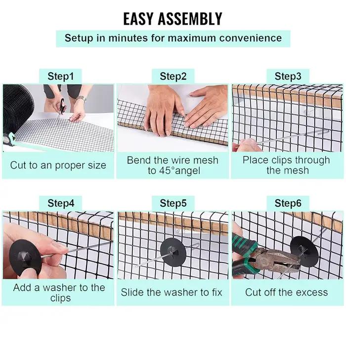 Clips de protection d'oiseaux pour panneaux solaires en acier inoxydable 304 - Installation facile et durable pour la faune et l'énergie solaire