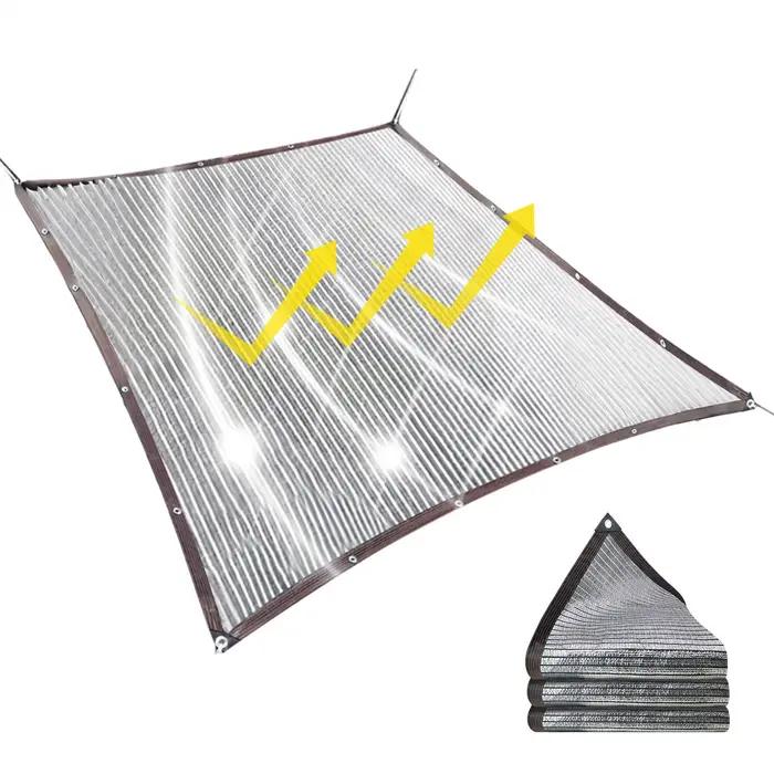 Bâche d'Ombre Aluminium Réfléchissant Argenté Protection UV Imperméable Pare-Pluie Grande Bâche Anti-UV Occasions Spéciales