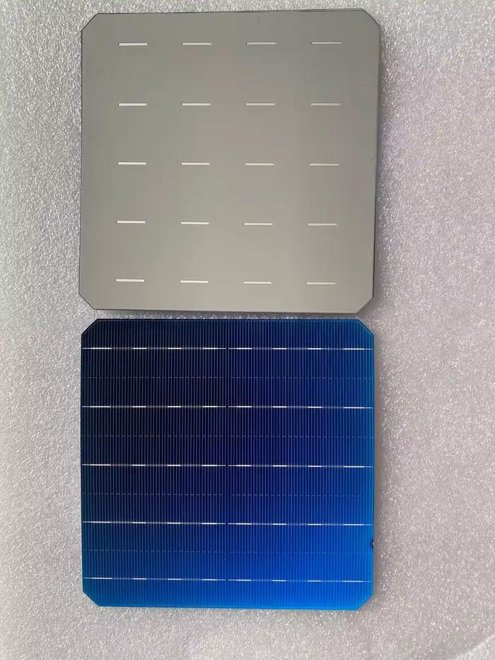100 pièces 5.35W 0.5V 21.8% efficacité Grade A 156*156MM cellule solaire en silicium monocristallin photovoltaïque 6x6