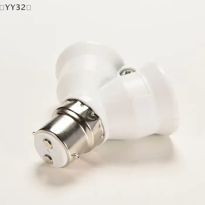 、1YY32 Deel 1 pièces B22 à 2 X E27 baïonnette ampoule lampe convertisseur adaptateur séparateur vis douille