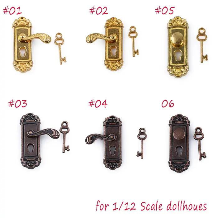 1 pièce, accessoires vintage amusants, bricolage, mini serrure de porte miniature pour maison de poupée 1/12