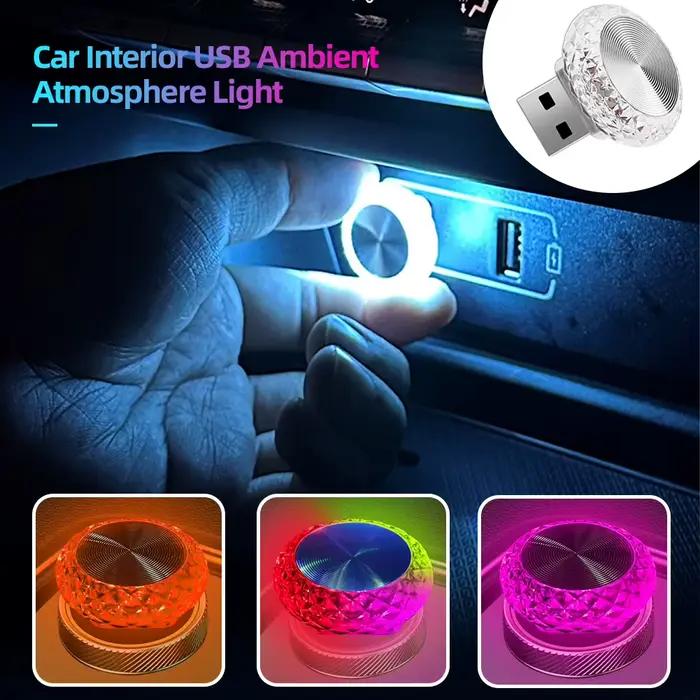 Lumières LED ambiantes pour intérieur de voiture, lampe de lecture automatique, lumières LED décoratives, lumières de signalisation, USB, décorations d'escales ambiantes