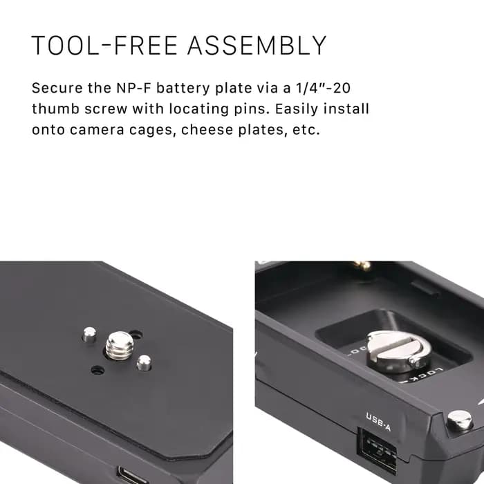 Plaque de batterie TILTA TA-BTP2-F970-B F970 V2 noire, série L, station de charge