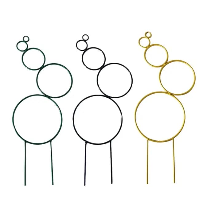 Treillis vigne grimpante rond 14 pouces, cadre Support en fer métallique pour plantes jardin, balcon, treillis et
