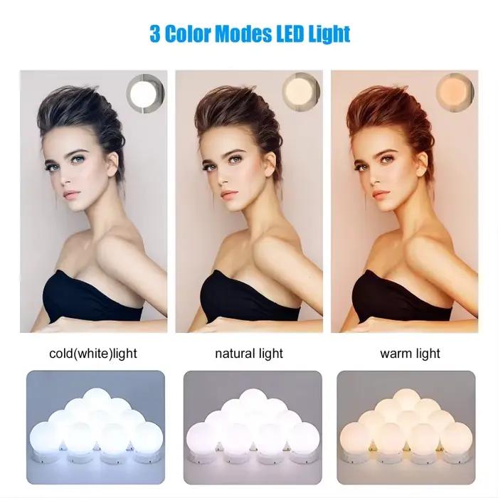 Ampoules LED détachables pour miroir de maquillage professionnel, alimentation USB, lumière pour miroir cosmétique, coiffeuse Hollywood, lumières de vanité