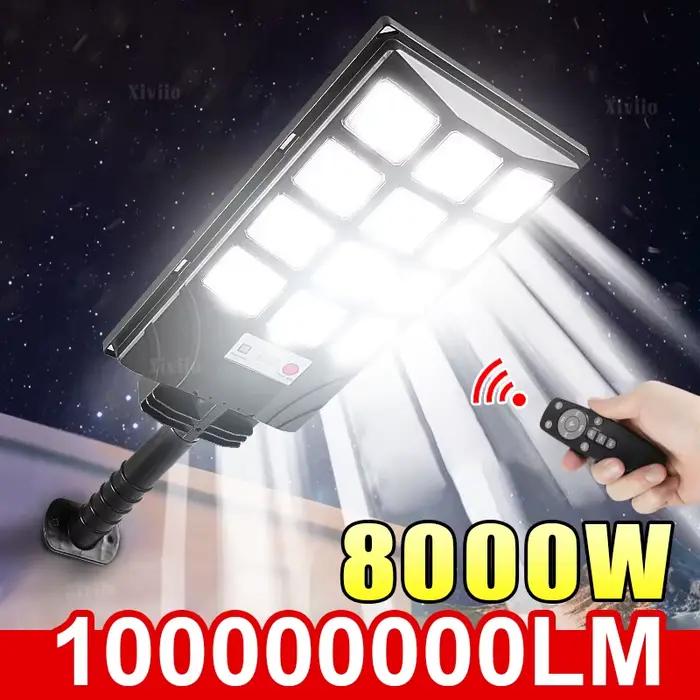 10000000LM 8000W/6000W Super puissant LED lumière solaire extérieure IP65 capteur de mouvement lampe murale