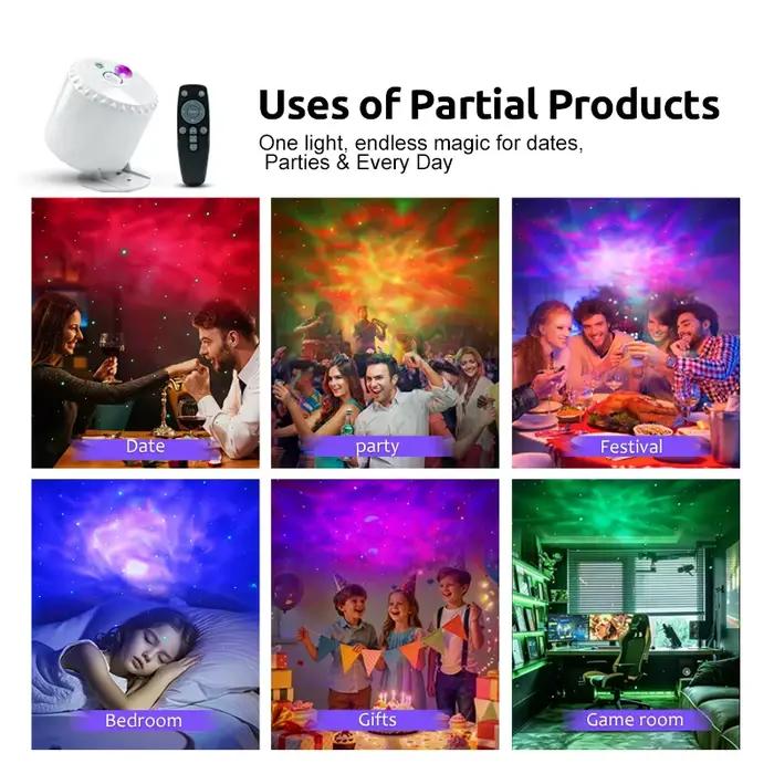 Projecteur d'étoiles Galaxy, lampe portable USB, lumière d'ambiance romantique, nébuleuse, lampe de projection d'étoiles pour cadeau