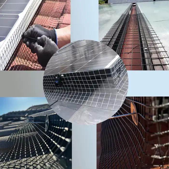 Clips de protection d'oiseaux pour panneaux solaires en acier inoxydable 304 - Installation facile et durable pour la faune et l'énergie solaire