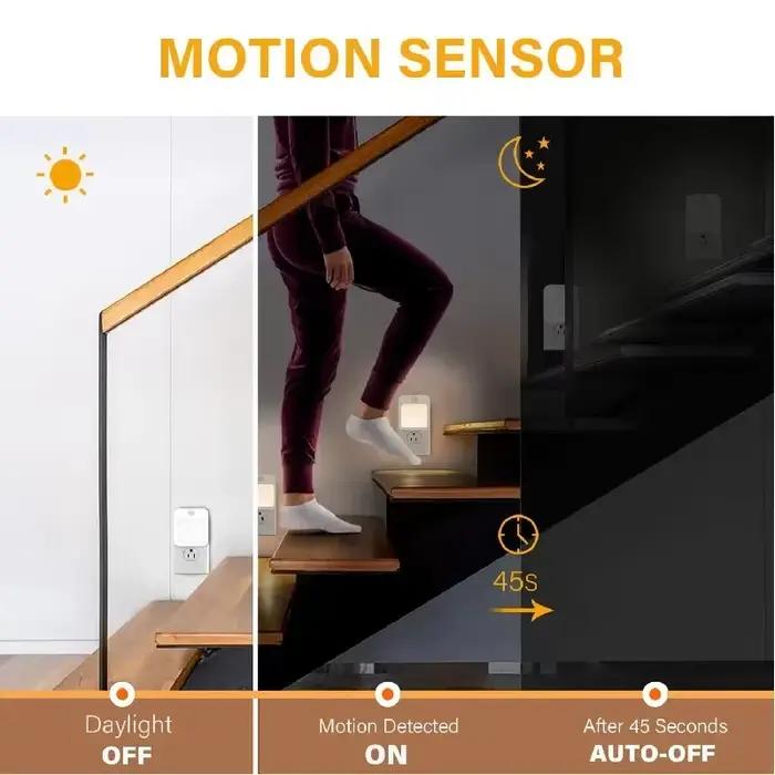 Veilleuse capteur de mouvement avec lumière LED prise ue lampes veilleuse pour enfants lampe de nuit sans fil pour Table de chevet chambre nuit