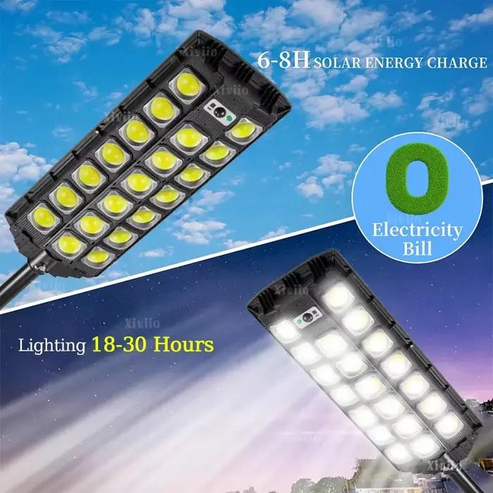 980000000LM LED la plus puissante lumière solaire Soalr lampe 20000W capteur de mouvement
