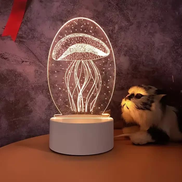 Lampe 3D LED en acrylique, veilleuse ours dinosaure pour enfant, décoration de chambre à coucher, décor de noël, cadeaux de fête de mariage