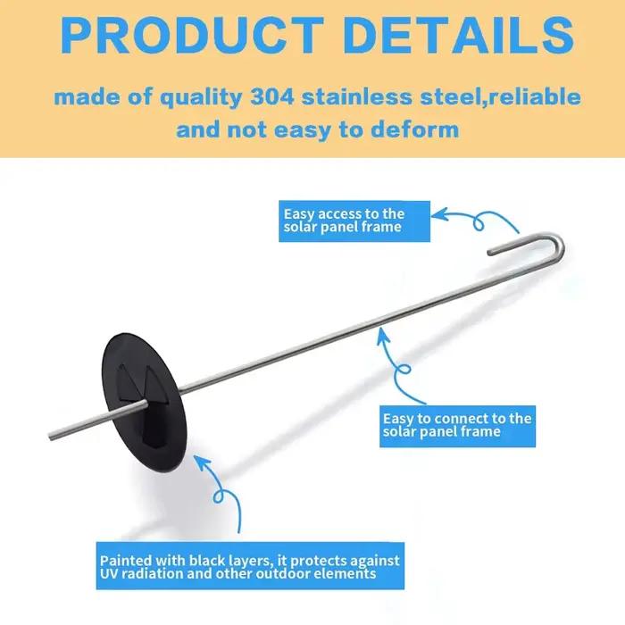 Clips de protection d'oiseaux pour panneaux solaires en acier inoxydable 304 - Installation facile et durable pour la faune et l'énergie solaire