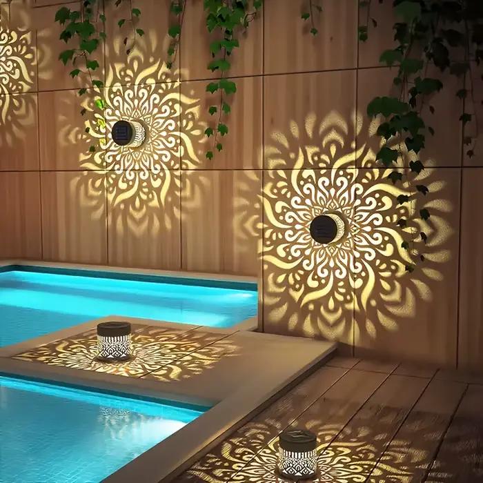 Lampe murale solaire d'extérieur en métal IP65