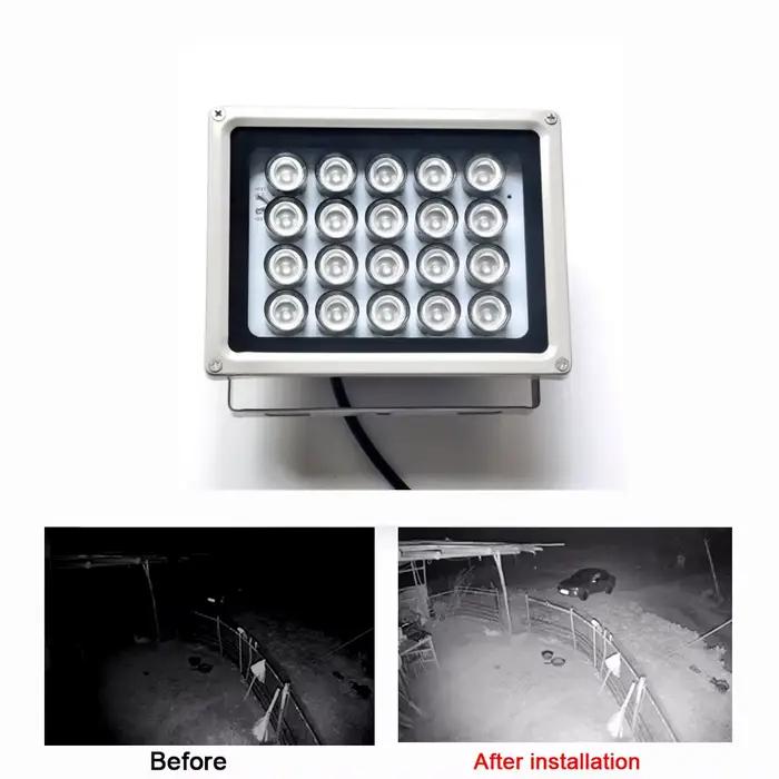 AC 220V 45/90 degrés IR illuminateur lampes infrarouges Vision nocturne extérieure étanche pour CCTV caméra de sécurité lampe de photographie