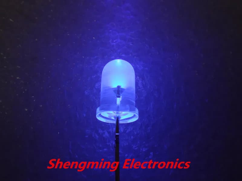 Lampe LED UV ultra lumineuse, verre ultra, violet, 5mm, 2000mcd, 100 pièces