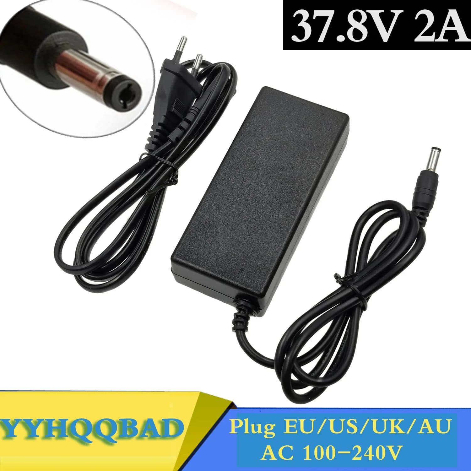 Chargeur de batterie au lithium polymère 37.8V 2A pour batterie li-ion 9S chargeur Portable DC5525