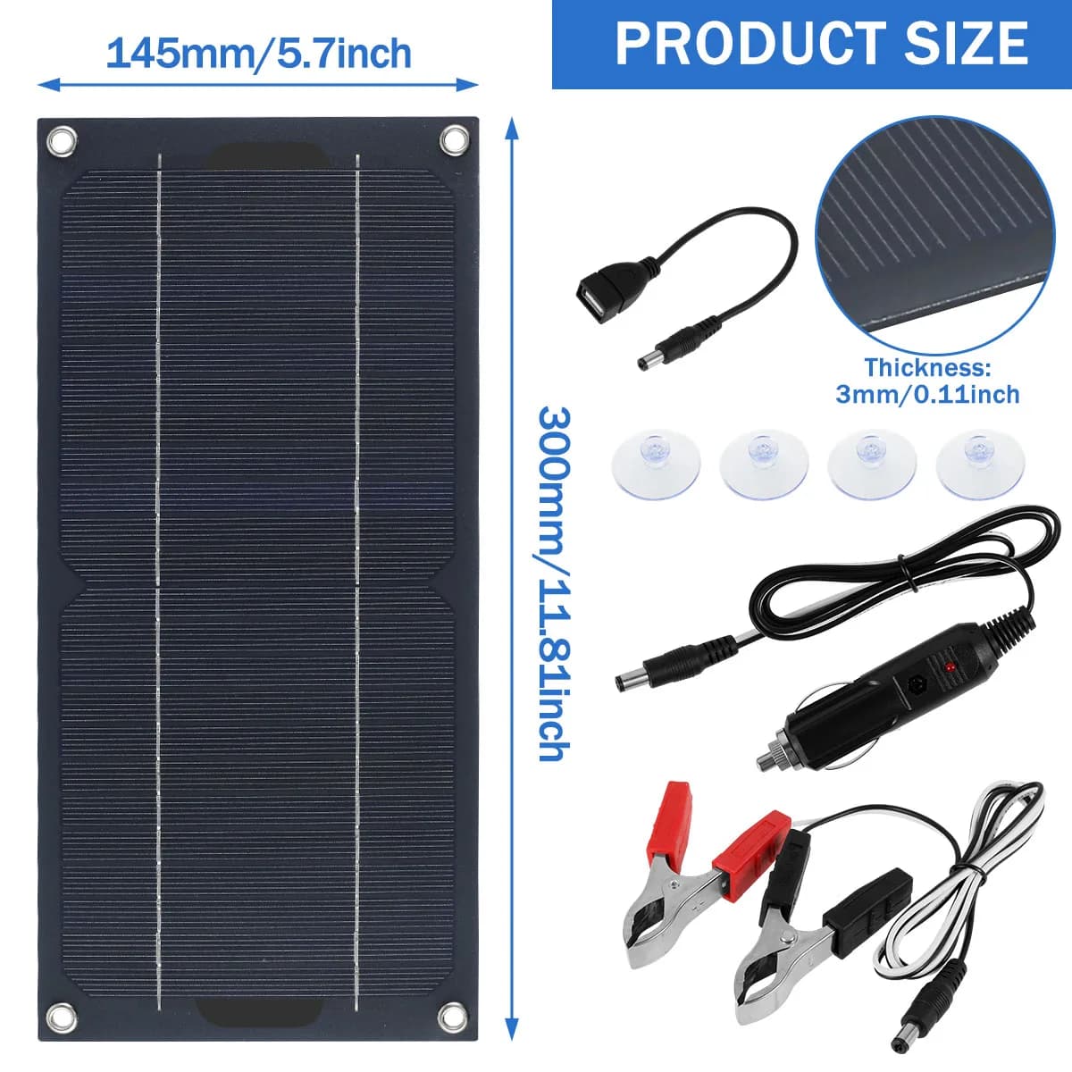 Kit de panneaux solaires 30W DC 12-24V, chargeur solaire portable, protection solaire monocBN, charg