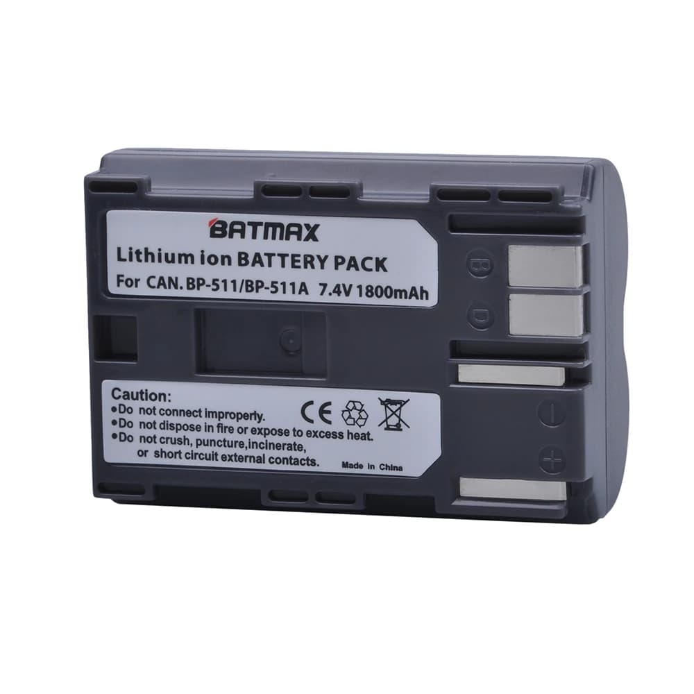 Batmax BP-511 BP-511A BP 511A batterie + chargeur de voiture numérique pour Canon EOS 300D 10D 20D 3