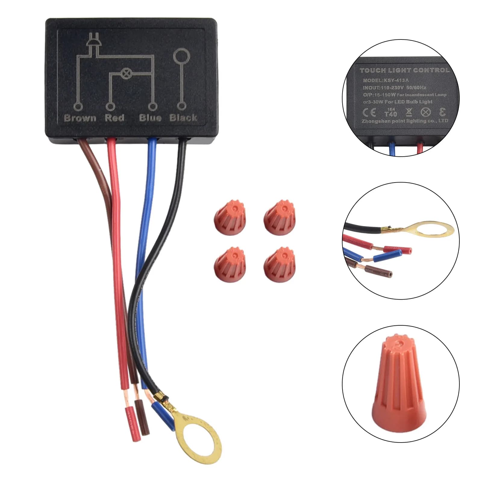 220V lumière tactile interrupteur lampe de Table variateur Module de commande capteur 3 voies tactil