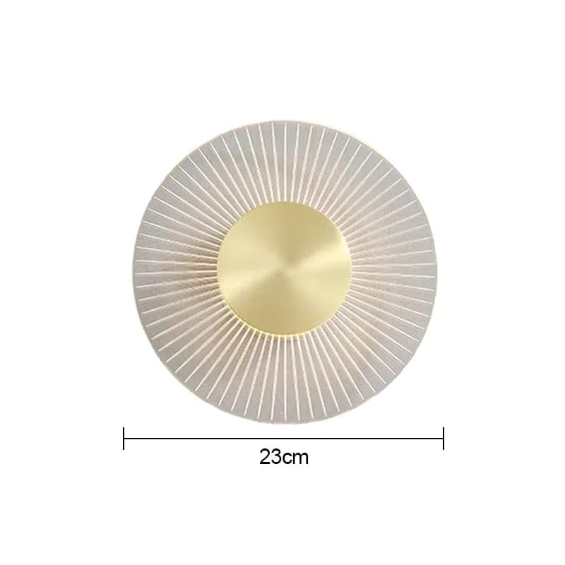 Applique murale LED ronde dorée de luxe moderne, éclairage d'intérieur pour salon, chambre à coucher