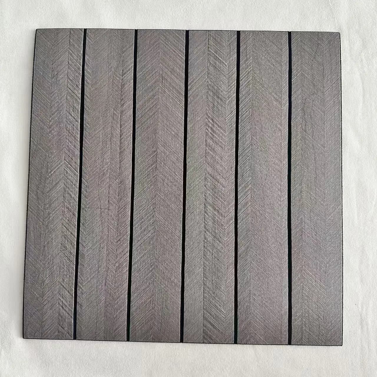 Autocollants muraux en Grain de bois rainuré 3D, papier peint auto-adhésif de luxe pour salon, panne