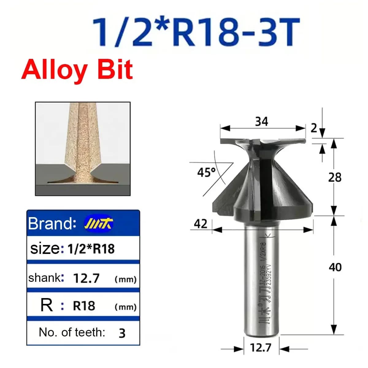 Tideway diamant PCD alliage Arc cintreuse intégré porte armoire murale intégré bord pliage fraise
