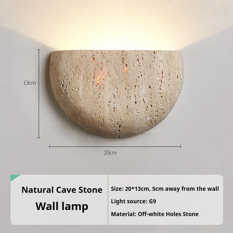 Pierre naturelle mur LED lumière nouveauté demi-cercle applique intérieure salon chambre escaliers a